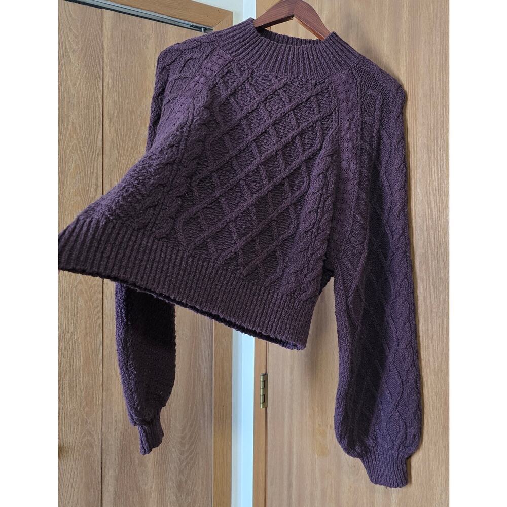 Free People Parfait Pullover Diamond Pattern Mockneck Sweater - Picture 5 of 11